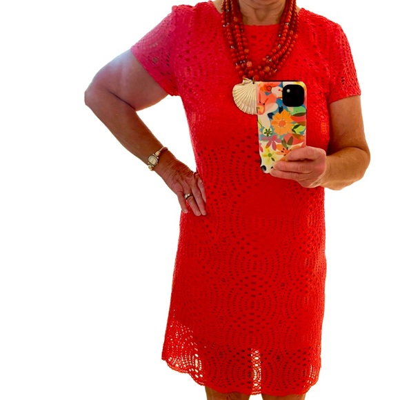 Gorgeous coral lace dress - Picture 2 of 11